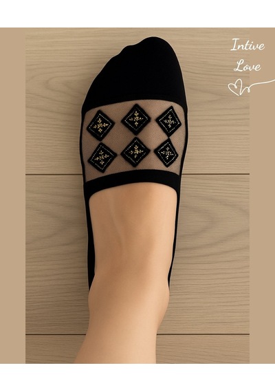 Zeyna Önü Transparan Gold/gümüş İşlemeli Burnu Kapalı Feminen Şık Siyah/gold Zeyna Önü Transparan Gold/gümüş İşlemeli Burnu Kapalı Feminen Şık Siyah/gold
