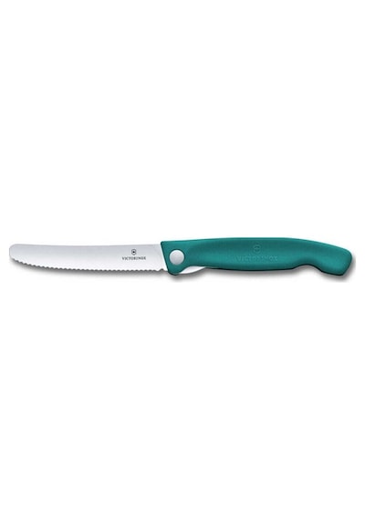 Victorinox Swiss Classic 11 cm Tırtıklı Piknik Bıçağı  Yeşil