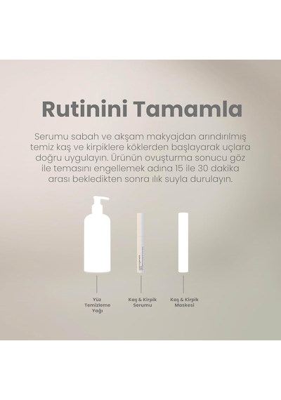 Çok Peptitli Güçlendirici Kirpik & Kaş Serumu 3 Ml