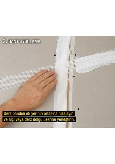 Derz Filesi 48 Mm X 90 Yard Kendinden Yapışkanlı Fiberglas Alçıpan Ek Yeri Çatlak Önleyici File