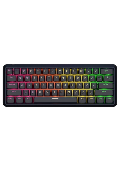 Waızowl Lightning 60 Siyah %60 Raesha Manyetik Switch 8k Hz Hall Effect Hotswap Rgb İngilizce Gaming Klavye