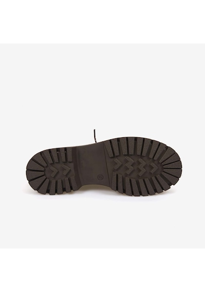 Kemal Tanca Kadın Hakiki Deri 4cm Kauçuk Taban Bağcıklı Günlük Ayakkabı 51456 Kahve Arizona