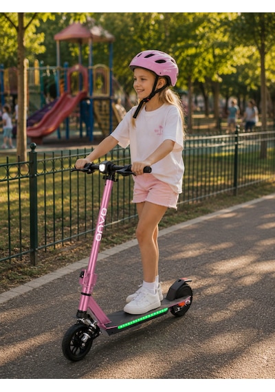 Onvo Kx-03 200w Elektrikli Çocuk Scooter - Pembe Kasklı