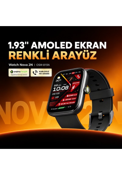 Oraimo OSW-815N 1.93" Akıllı Saat (Distribütör Garantili)