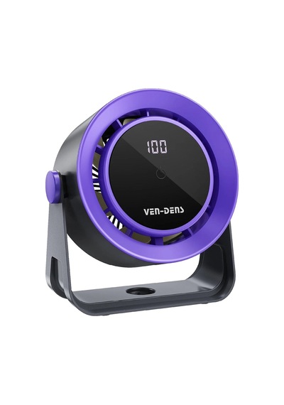 Ven-dens Vd-fan006 1800 Mah Type-c Şarjlı Masaüstü Vantilatör, Dokunmatik Kontrol, Fırçasız Motor, Beyaz