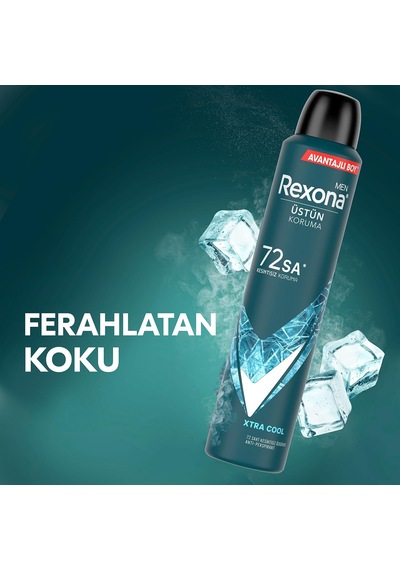 Lexroo Men Erkek Sprey Deodorant Xtra Cool 72 Saat Kesintisiz Üstün Koruma 200 Ml