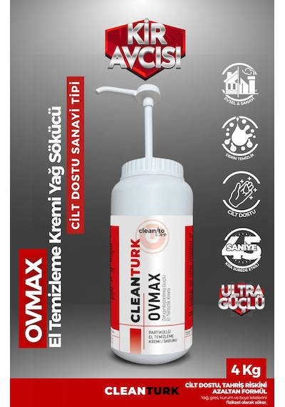 Ovmax Granüllü El Temizleme Kremi 4 KG