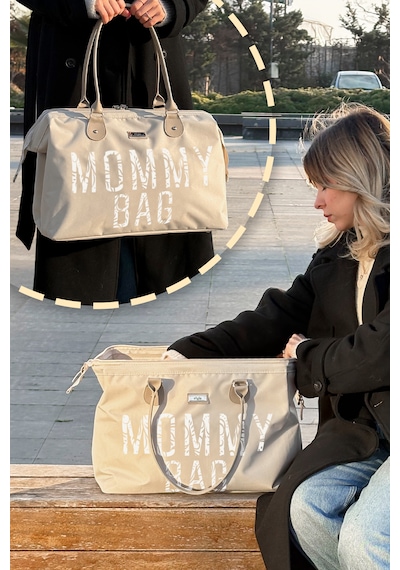 Stylo Mommy Bag Usa Anne Bebek Bakım Ve Kadın Çantası Beıge Bej