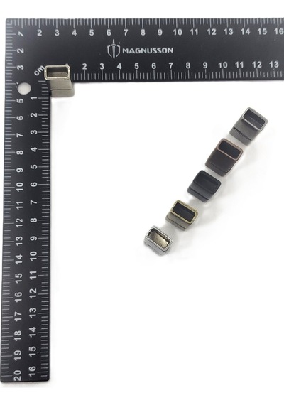 6x12 Mm Deri Bileklik Kiliti Mıknatıslı Kilit 40 Adet 6 X 12 / Gümüş Rengi