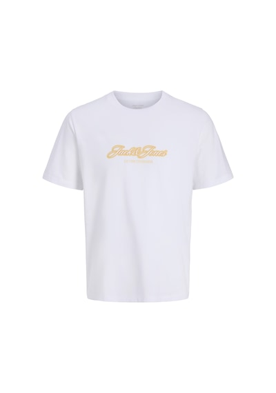 Jack & Jones Erkek Gögüs Logo Baskili Tisört - Catskill - 12297893 Beyaz