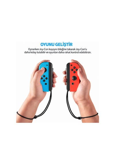 Switch Joycon Bileklik Wrist Strap Ns Joy-con Aksesuar Siyah 2 Adet