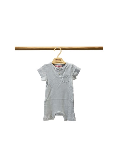 Tiffany Baby & Kids Tiffany Baby Organik Theme Cepli Kısa Rompy 88026 Mavi