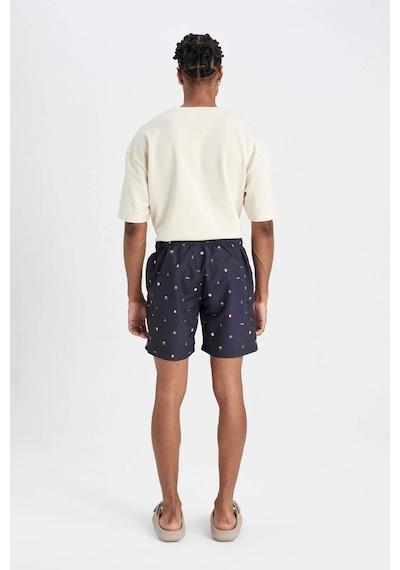 DeFacto Regular Fit Desenli File Astarlı Kısa Boy Deniz Şortu M8328AZ24HSNV100