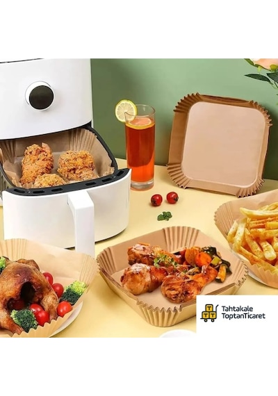 Büyük Boy Air Fryer Fritöz Pişirme Kağıdı 50 Adet