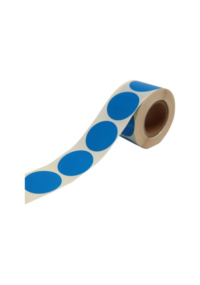 Kuşe Renkli Zemin Baskılı 40mm Çap Etiket 500 Adet