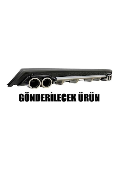 Citroen Nemo Uyumlu Body Kit Difüzör 4 Çıkış Yuvarlak Gri Model 3