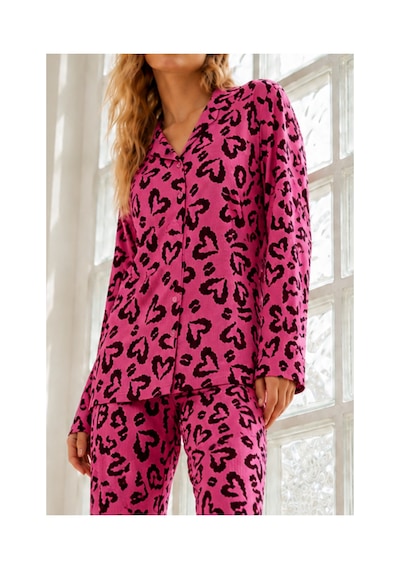 Fit Women Kadın Regular Bürümcük Lila Pijama Takımı