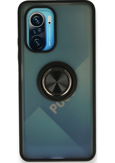Xiaomi Redmi K40 Pro Kılıf Montreal Yüzüklü Standlı Silikon Kılıf