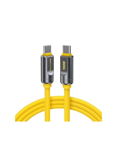 Aohi The Future Adonis Type-c To Type-c 2m Pd 3.1 120gbps 240w 8k Süper Hızlı Şarj/data Kablosu, Sarı