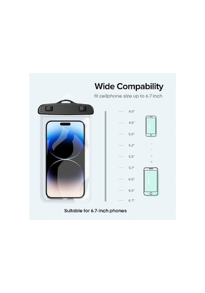 Su Geçirmez Telefon Kılıfı Havuz Deniz Yağmur Da Kullanım Boyun Askı İpli Waterproof Phone Case Mor