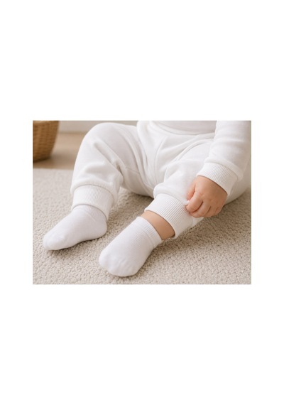 H&c Coolboy H&c %100 Pamuk Penye Bebek Tek Alt Pantalon 0-36 Ay Beyaz
