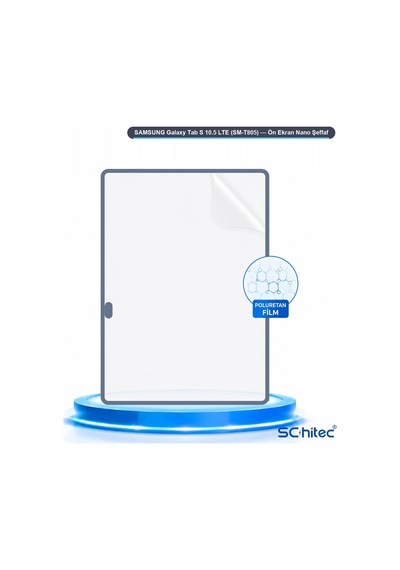 Galaxy Tab S 10.5 Lte Sm-t805 Uyumlu Ön Yüzey Nano Şeffaf Hidrojel Ekran Koruyucu