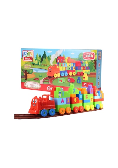 Play Blox Oyuncak Tren Seti 77 Parça Sayılar Ve Alfabe Treni Parlak Renkler Mega Blok Seti 2397