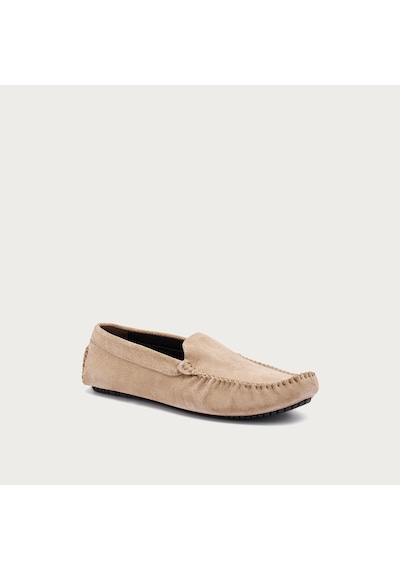 Sand Beige Oxford / Klasik Erkek 12b0 Frau Velour Leather Bej