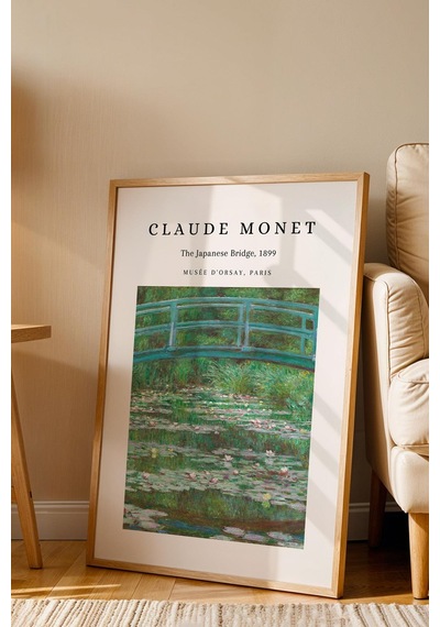 Claude Monet The Japanese Bridge Çerçeveli Tablo Japon Köprüsü - Eklektik Tarz Duvar Dekoru