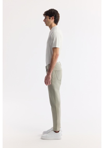 Avva Erkek Haki Klasik Bel Pamuklu Elastan Berlin Slim Fit Jean Pantolon A51y3515
