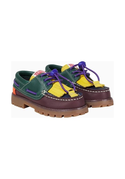 Bobo Choses X Camper Compas Nautic Çocuk, Deri Tasarım Tekne Ayakkabısı Çok Renkli