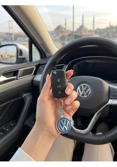 Volkswagen İle Uyumlu Metal Mavi Anahtarlık Aksesuar Polo Golf Passat Tiguan Bora Jetta Scirocco Vw Cc Taigo