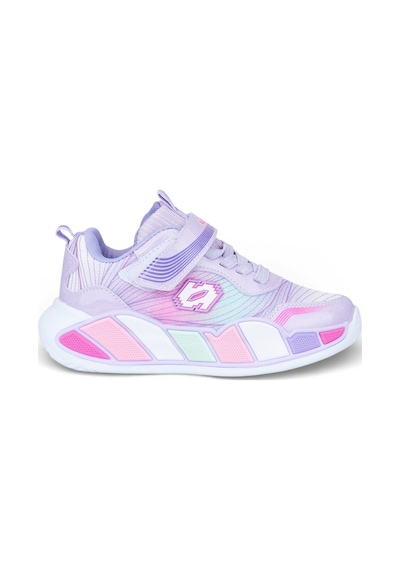 Nstil Günlük Unisex Çocuk Spor Ayakkabı Sneaker Cırtlı Rahat Hafif Konforlu Dayanıklı 02-03 Lila
