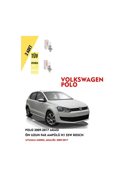 Polo 2009-2017 Arası Ön Uzun Far Ampülü 2 Adet Sarı Renk