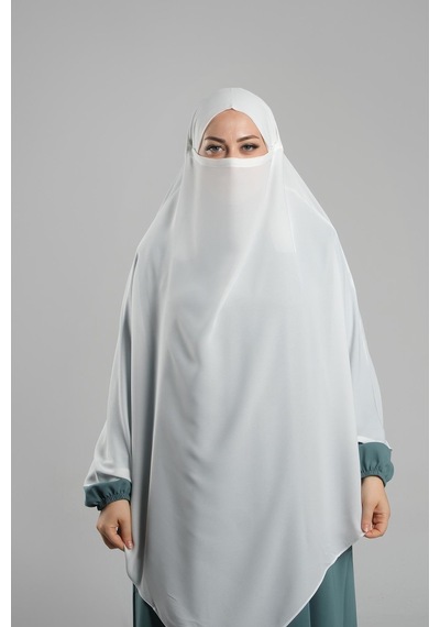 Hürrem Bone Krem Pratik Hazır Geçmeli Tesettür Eşarp Krep Bağcıklı Sufle Hijab 2313 40 Krem