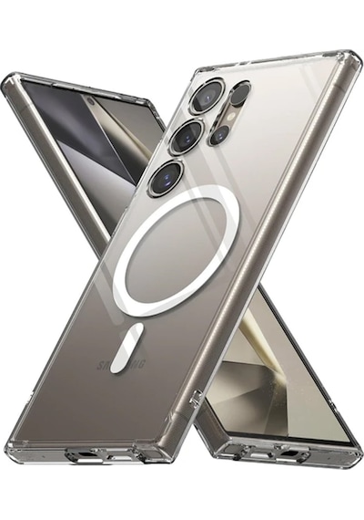 Samsung Galaxy S24 Ultra Uyumlu Kılıf Magneticsafe Şeffaf Silikon