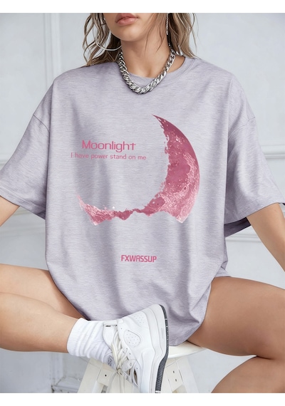 Noıssey Urban Pop Graphic Kadın Tişört Koleksiyonukod 5089 Gri
