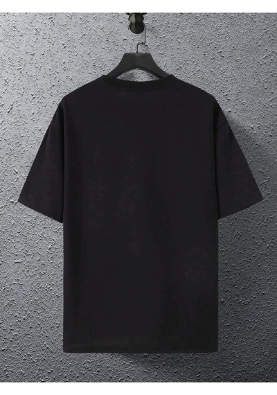 Startmore Cep Ayıcık Baskılı Oversize Unisex Pamuk Siyah