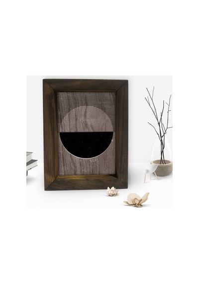 Bk Gift Modern Art Tasarımlı Dekoratif Doğal Masif Ahşap Çerçeve (500610119)