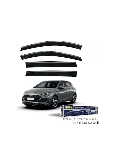 Niken Hyundai İ20 2021+ Kromlu Cam Rüzgarlığı 4 Lü