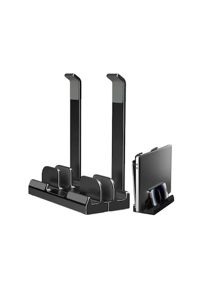 Mcstorey Laptop Stand Dikey Ve Eğimli 3 Slotlu Ayarlanabilir Masaüstü Organizer Telefon Tablet Uyumlu Kaymaz Silikon Pedli Ergonomik Masa Düzenleyici Pvc Tpu Alaşım Siyah Mcstorey Laptop Stand Dikey Ve Eğimli 3 Slotlu Ayarlanabilir Masaüstü Organizer Telefon Tablet Uyumlu Kaymaz Silikon Pedli Ergonomik Masa Düzenleyici Pvc Tpu Alaşım Siyah