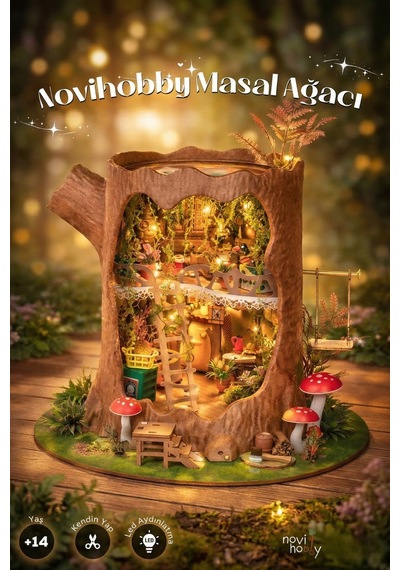 Masal Ağacı Led Işıklı Kendin Yap Minyatür Maket Seti Rolife Fairytale Tree House