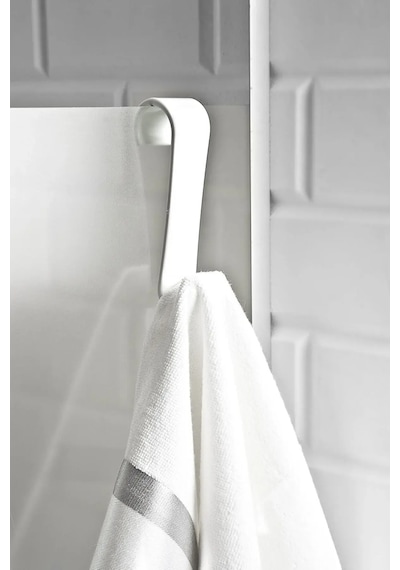 S Tipi Havlupan Duşakabin Askısı, Banyo Havlu Ve Bornoz Askısı-9024991020794 Beyaz