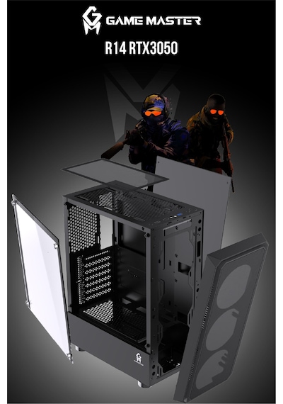 Game Master R14 i3-12100F 16 GB 512 GB M2 SSD RTX3050 Free Dos Masaüstü Oyuncu Bilgisayarı
