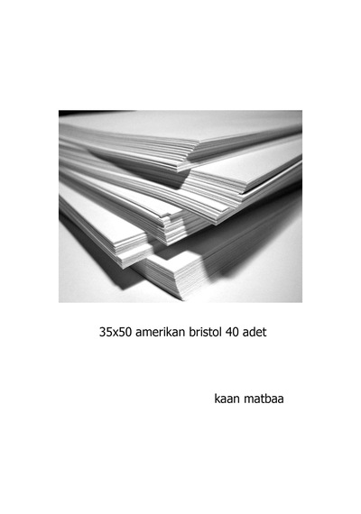 40 Adet 35x50 400 Gr Amerikan Bristol Kağıt Karton