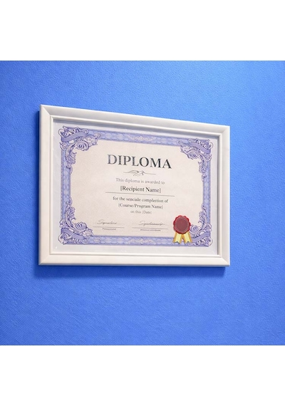 A4 Beyaz Diploma Ve Sertifika Çerçevesi 21,5x31 Cm Duvar Ve Masa Çerçevesi