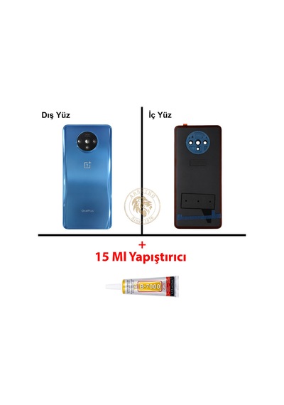 One Plus Yapıs Tırıcı One Plus 7t Mavi Yapıs Tırıcı B-7000 Yapıştırıcı Arka Kapak Arka Cam Batarya Kapağı Lazer Kesim Kapak Pil Kapağı Back Cover Çok Renkli