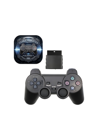 Platoon Kablosuz Ps2 Oyun Kolu 2.4ghz Çift Titreşimli Wireless Gamepad Alıcılı