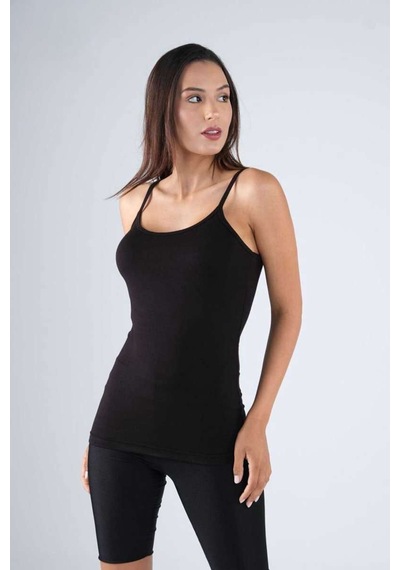 Bambu Kadın Askılı Atlet Siyah Beden: L-xl Çok Renkli