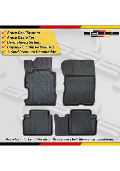 Honda Civic Sedan Paspas Fd6 Araca Özel 2006-2012 Derin Havuzlu North Serisi